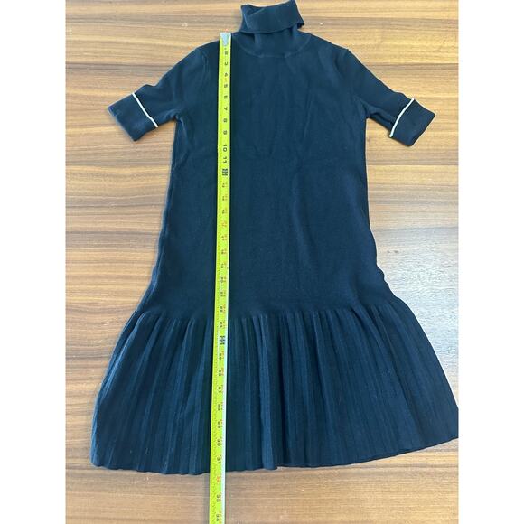 Juicy Couture Black Sweater Dress Gold Trim/Logo, Y2K, Preppy, Academia, Small - Picture 6 of 8